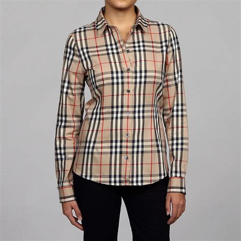 burberry white button down shirt women's|burberry long sleeve button up.